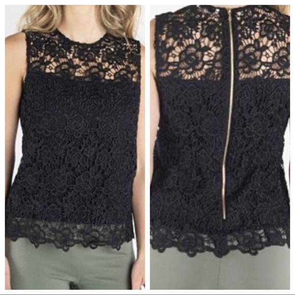 Nanette Lepore Tops - NWOT Nanette Lepore Sleeveless Lace Top